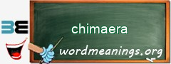 WordMeaning blackboard for chimaera